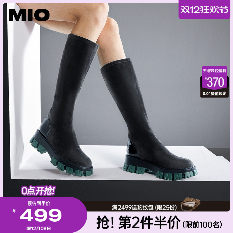 MIO米奥冬季圆头高筒弹力靴