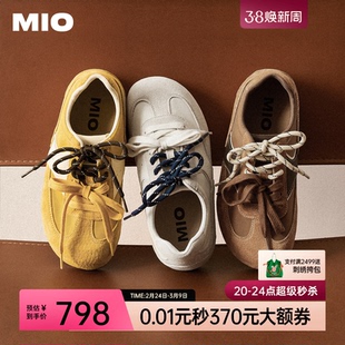 MIO米奥女鞋芭蕾德训鞋鹦鹉鞋阿甘鞋复古板鞋圆头运动鞋休闲鞋
