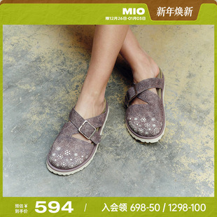 复古包头拖勃肯拖优雅碎花设计一脚蹬凉鞋 MIO米奥2025夏季 新款