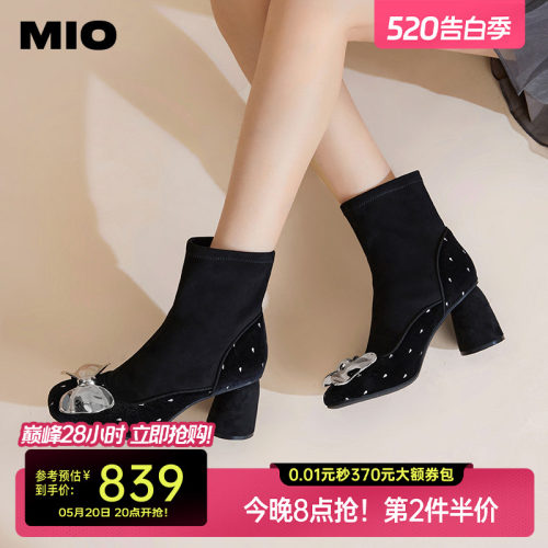 MIO米奥高跟时装靴女款气质袜靴