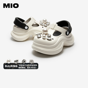 厚底增高凉鞋 新款 户外凉拖鞋 沙滩鞋 女鞋 MIO米奥洞洞鞋 2025夏季