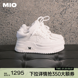 水滴設(shè)計厚底增高6.5松糕小白鞋 MIO米奧休閑板鞋 女2025秋季 新款