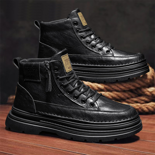 冬季特大码男鞋45高帮休闲运动鞋46户外登山鞋47加宽马丁靴子男48