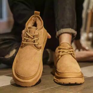 冬季特大码男鞋45系带男款雪地靴46加绒加厚保暖棉鞋47休闲男靴48