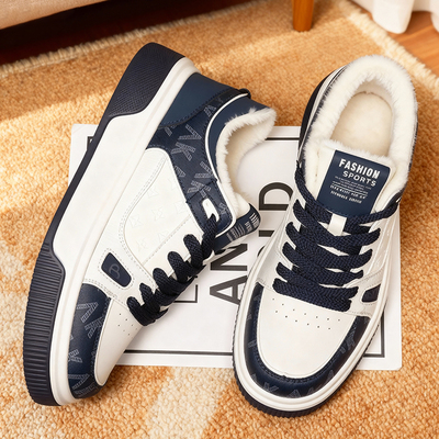 【大码男鞋加宽加绒保暖小白鞋】