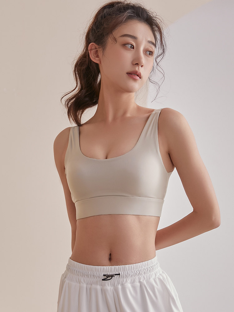 여름 고강도 원활한 스포츠 브래지어 여성 브래지어 실행 충격 방지 다시 아름다움 피트니스 브래지어 모양의 요가 조끼