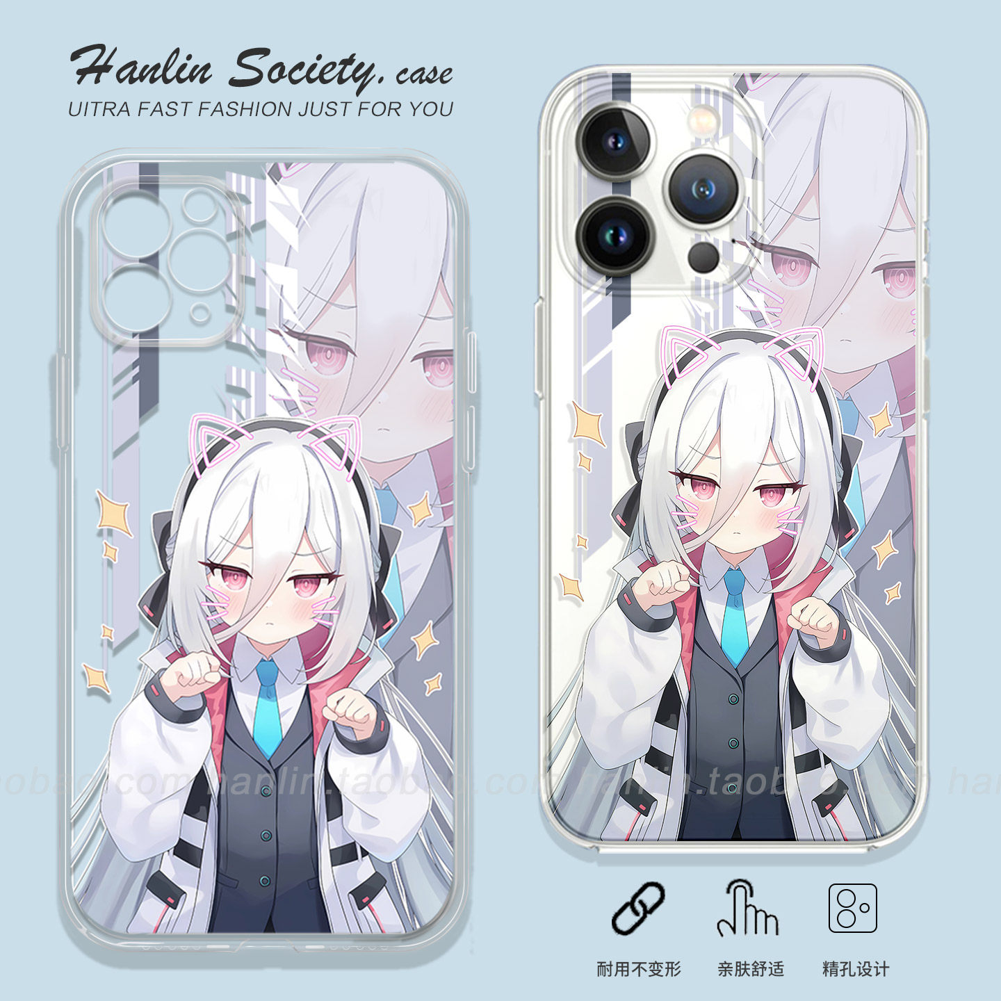 忧郁呆萌少女柯伊适用iPhone17promax华为Pura80二次元IQOOZ10Turbo荣耀500卡通OPPOReno15红米K90小米手机壳
