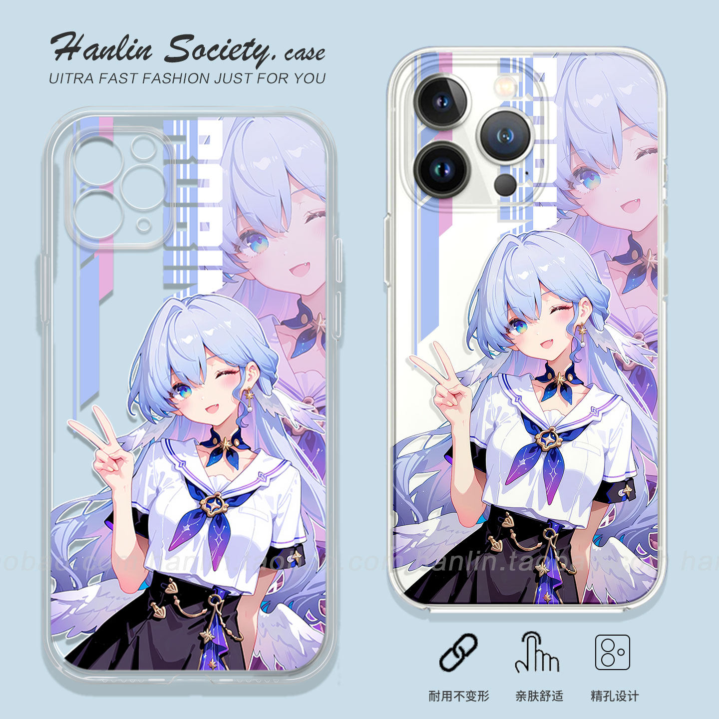 甜美学院风知更鸟适用iPhone17promax华为Pura90二次元OPPOReno15荣耀500少女IQOOZ11Turbo小米红米K90手机壳