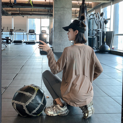 长袖速干透气女宽松版型大码冰感