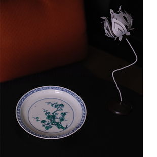 葭元里茶集「拟古康熙」慕古系列斗彩冰绿梅梵文壶承茶器