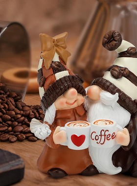 跨境侏儒情侣情人节装饰配件春夏侏儒装饰品分层托盘桌饰室内礼物