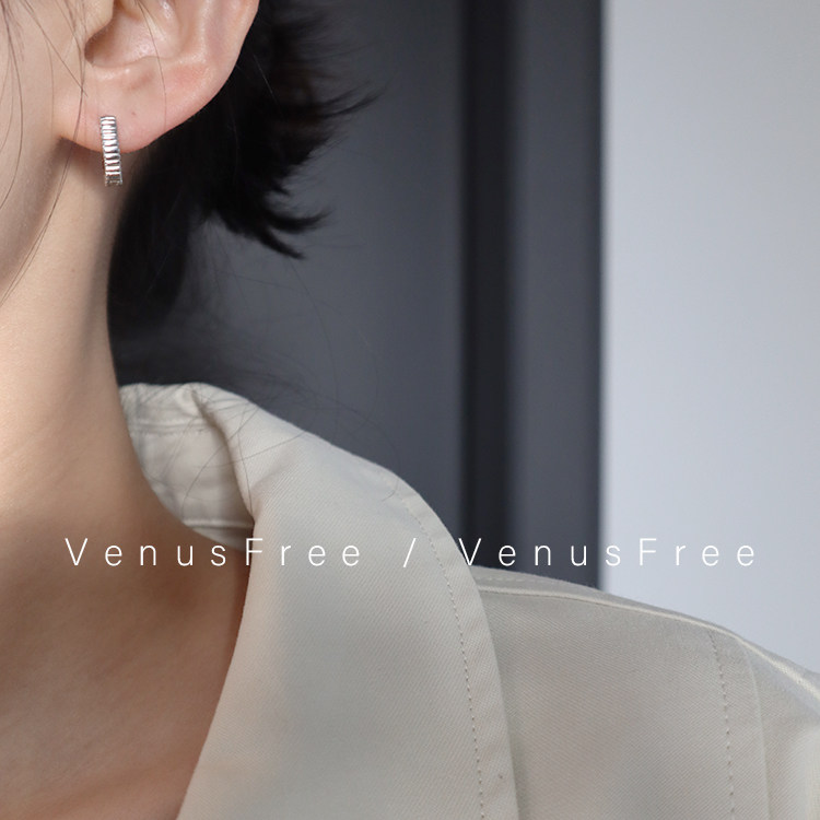 韩国银饰精致简约耳环耳圈