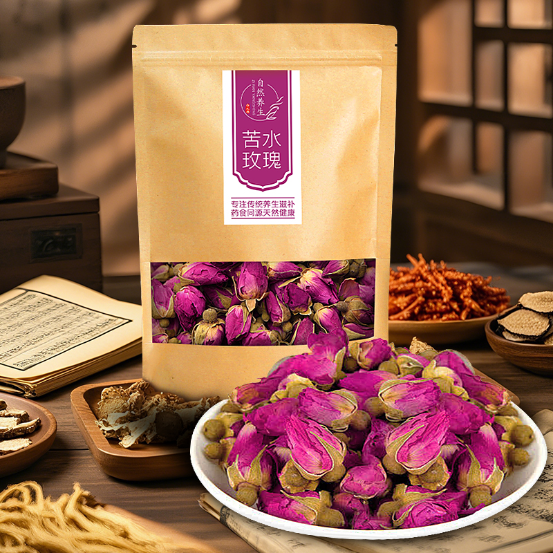 苦水玫瑰花茶泡水25年新花无硫熏