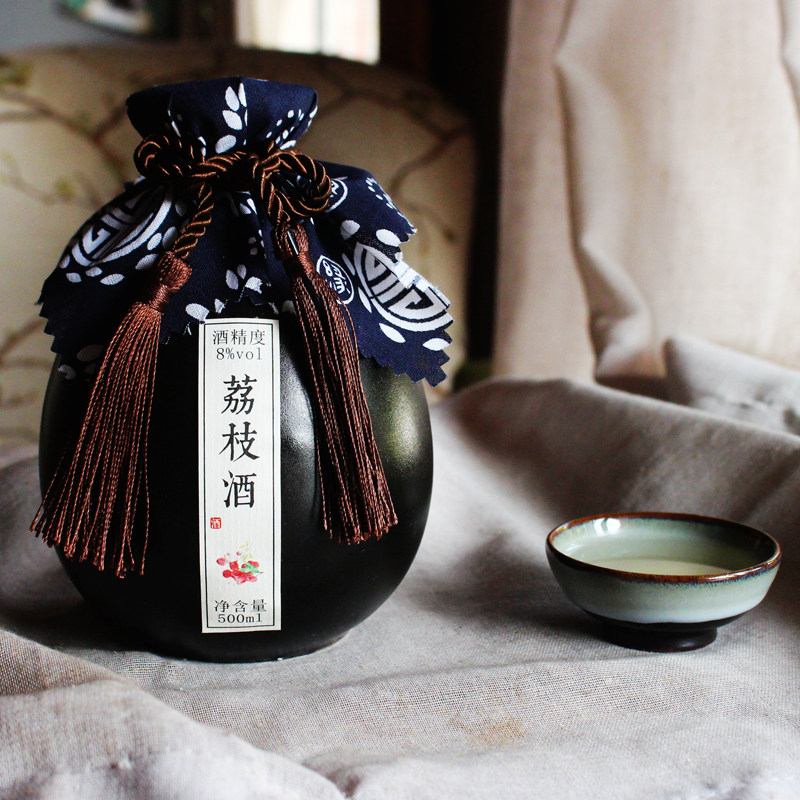 荔枝酒果酒非农家自酿甜酒低度酒网红少女酒古风瓶装高颜值晚安酒