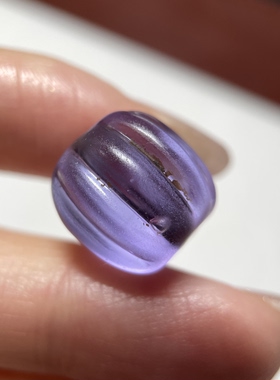 淡紫糖果色老琉璃瓜珠13.5mm 念珠手串串珠配珠配饰老珠单珠 1746
