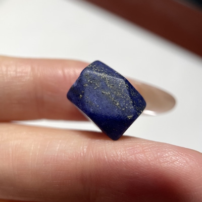 西亚老青金石多棱珠9.7mm 星月紫檀念珠手串diy老珠配珠配饰 1482