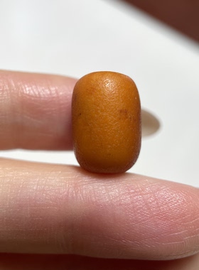 欧洲回流百年老蜜蜡单珠桶珠15mm念珠手串手链多宝diy配珠老珠726