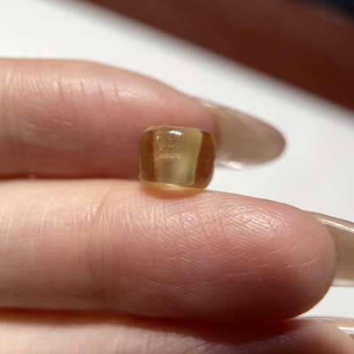 百年高净度黄水晶剁珠7.6mm念珠手串手链diy桶珠配珠老珠单珠1547