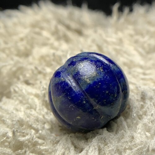 西亚百年老青金石瓜珠14.5mm 星月紫檀念珠手串diy老珠配珠 2102