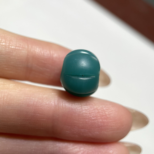 大孔道湖水蓝老琉璃瓜珠12.5mm 手串念珠多宝老珠diy配珠单珠 244