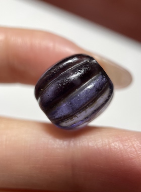 淡紫糖果色老琉璃瓜珠13.5mm 念珠手串串珠配珠配饰老珠单珠 1757