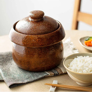 日本制原装进口万古烧土锅砂锅小锅焖饭锅瓦罐小炖锅可爱蘑菇锅