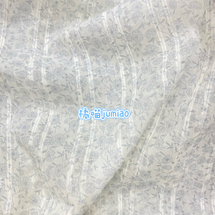 连衣裙手工发圈童装 橘喵jumiao蓝星花纯棉面料淡蓝色纯棉韩系服装