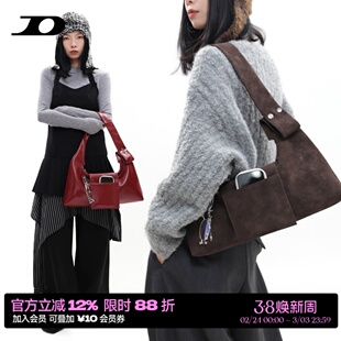 简着 /原创 五色小号盖斯特铆钉可拆卸刘海通勤2用单肩腋下斜挎包