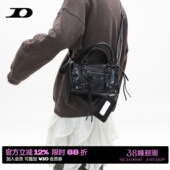 简着 高级感包包女手提斜挎包 巴黎复古机车辣妹铆钉迷你小方包