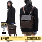 双肩 简着 手提 3用 斜挎 原创 鲁比麂皮绒通勤拼接双肩背包斜挎