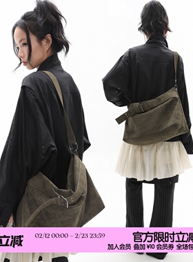 简着25AW新品 原创 苔藓绿穆肯斯大容量皮带托特包单肩斜挎hobo包