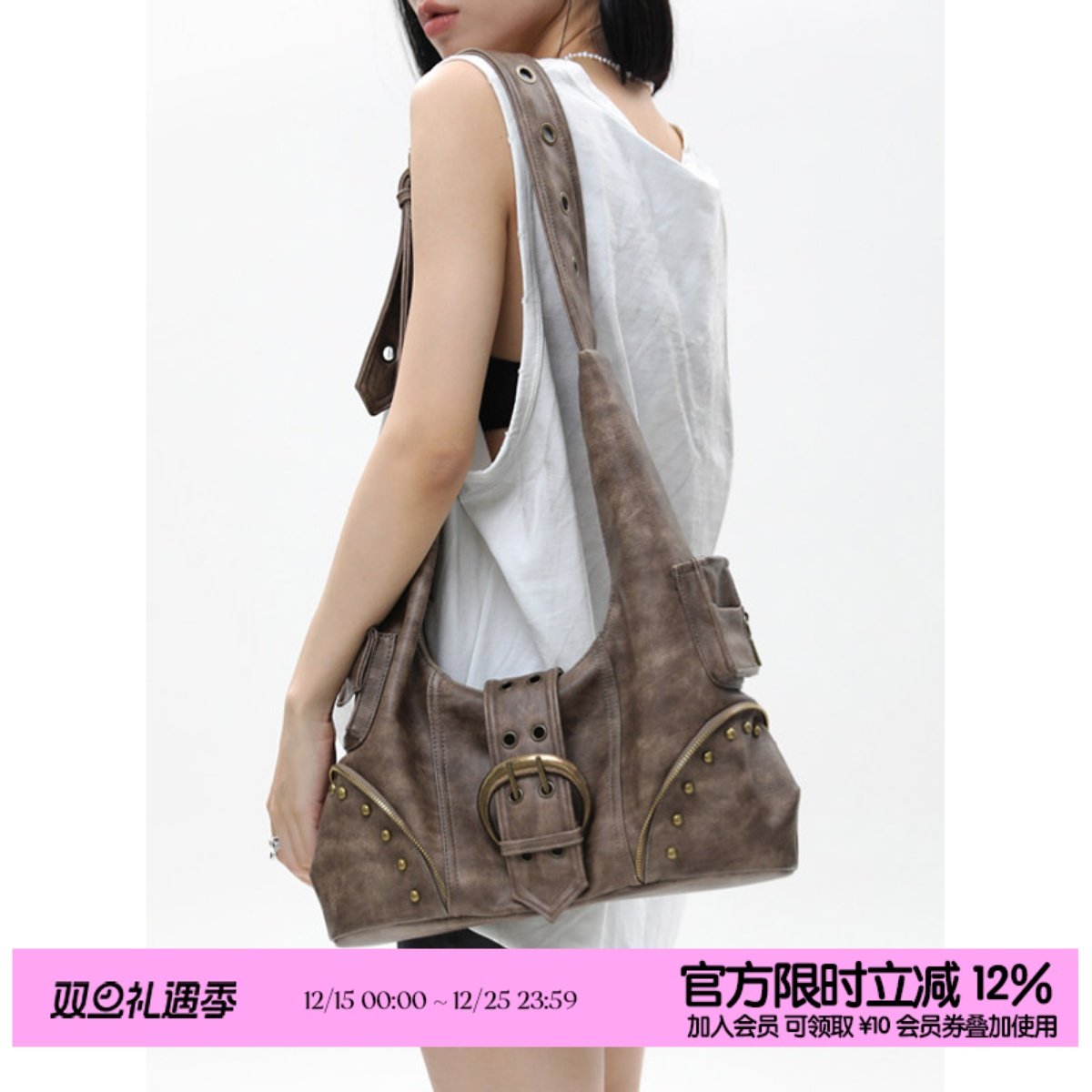 简着沙漠棕废土风机车包斜挎包