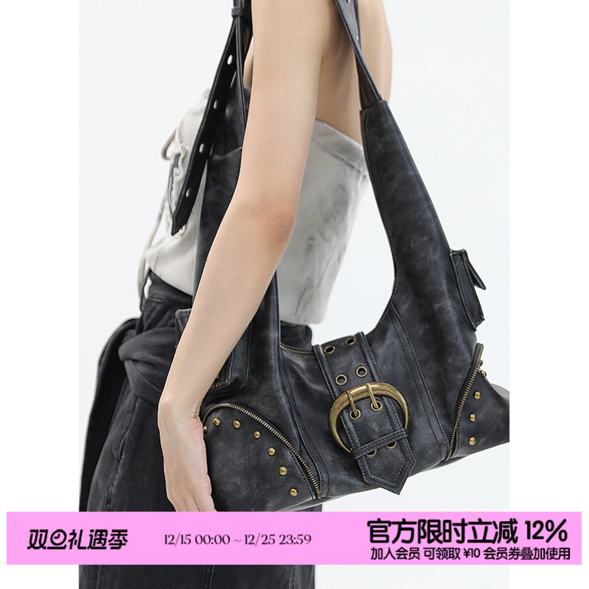 简着®原创沙漠废土风复古机车包