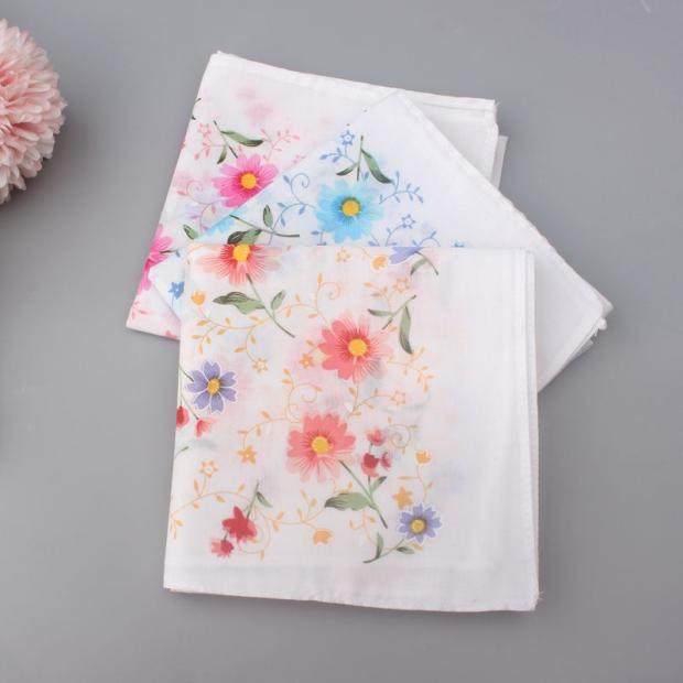 心晴手帕纯棉女士印花手帕批发价