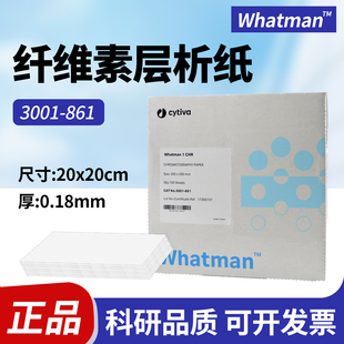 英国whatman沃特曼1级色谱纸层析滤纸 3001-861印迹电泳纸20*20cm