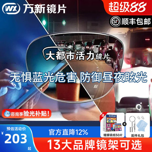 万新活力防蓝光都市近视眼镜片