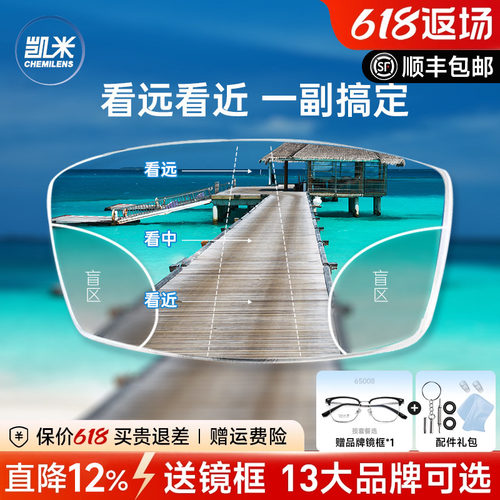 韩国凯米内渐进多焦点老花镜片