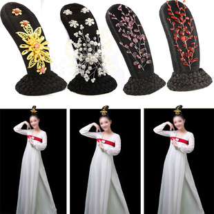 古典舞敦煌飞天汉服舞蹈头饰丽人行发饰打鼓服头饰古风假发发髻女