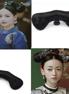 影视延禧攻略魏璎珞同款假发包影楼写真清朝贵妃皇后旗头燕尾假发
