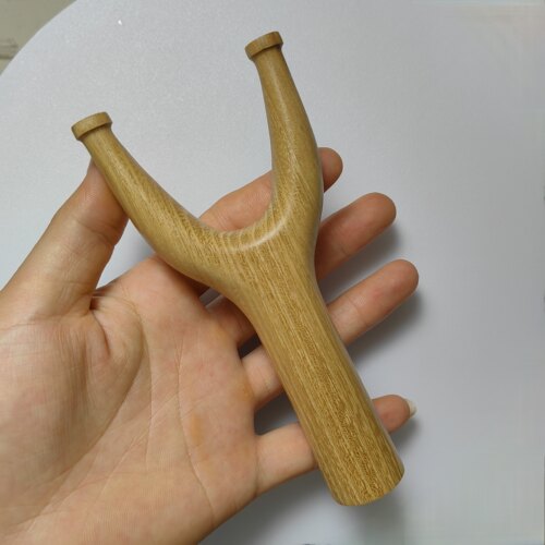 槐树木质弹弓纯手工制作经典飞虎绑扁皮筋尺寸长145宽70撑头12mm