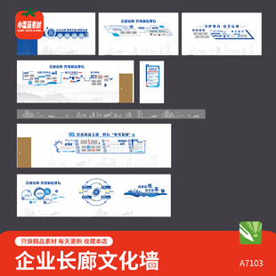 电力企业长廊文化墙模板公司简介文化理念背景墙形象墙cdr素材