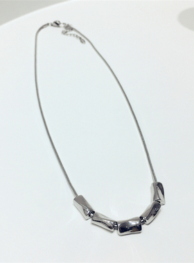 百搭立体扭扭广子圆柱项链
