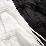 新中式风潮缎面流苏盘扣休闲情侣长袖衬衫男女衬衣C523P60，男装衬衫，钱塘788(原4013)