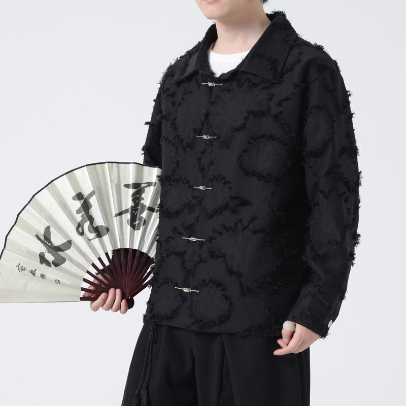 秋装新中式潮流金属盘扣风流苏休闲夹克外套男装JK621P118,男装夹克,钱塘788(原4013)