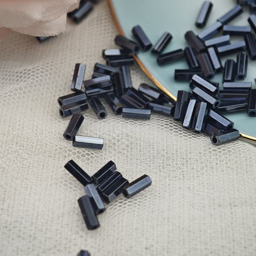 MGB2*4.5mm电镀枪灰管珠手工DIY手链法绣发簪服装礼服串珠材料
