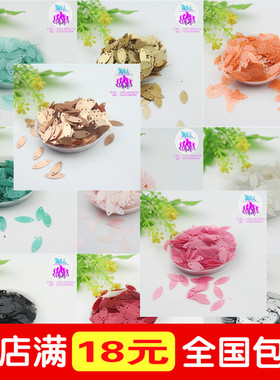 6mm*15mm哑光马眼双孔珠片亮片服装手工DIY婚纱辅料包10克约300片