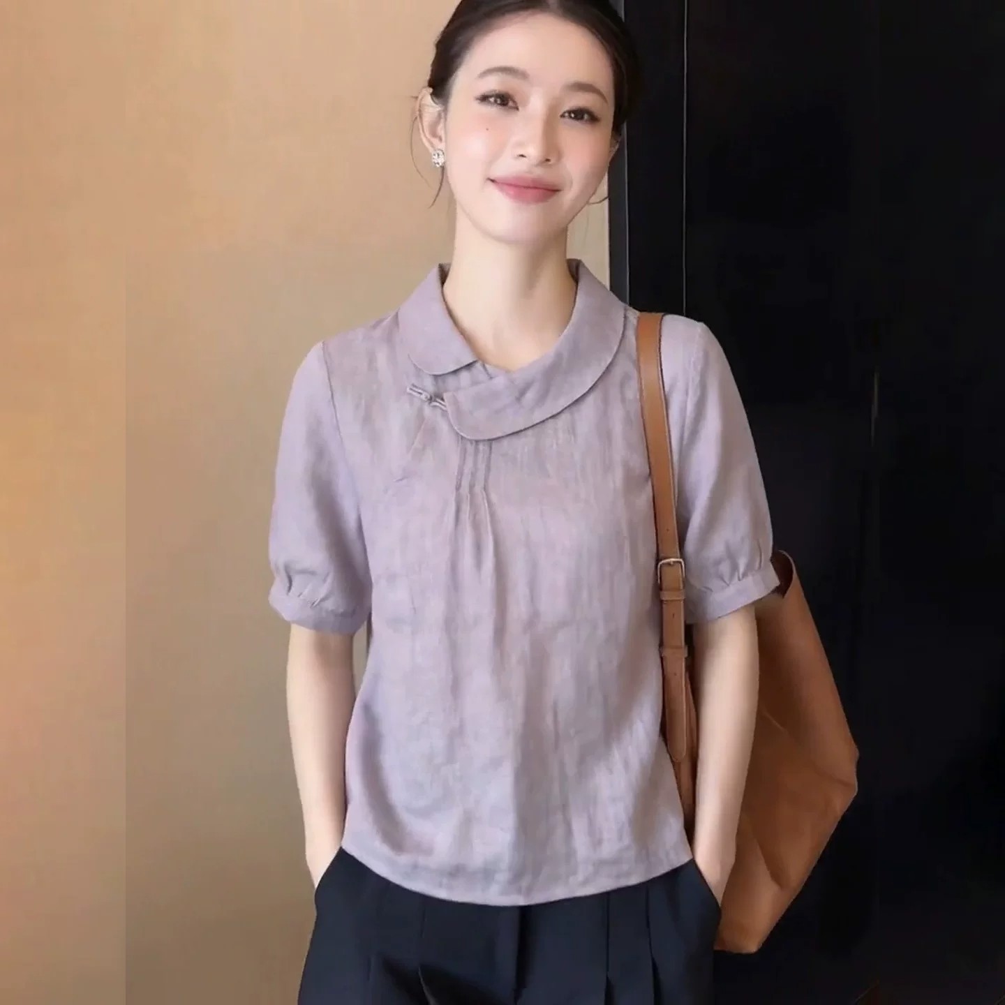 2026夏超火减龄上衣女显白时尚气质精致老钱风小众高端女装