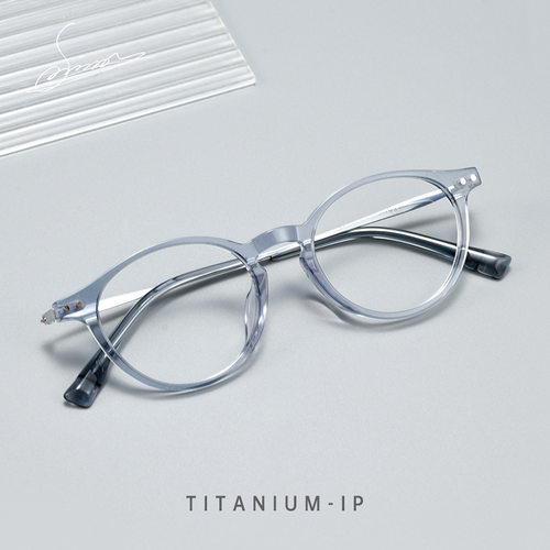 百世芬圆脸百世芬复古防蓝光镜