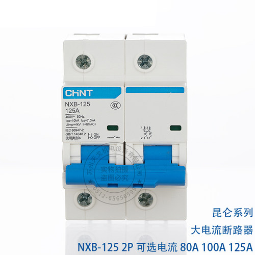 正泰昆仑 NXB-125 2P 80a100a125a 大电流断路器DZ158升级版空开 - 封面