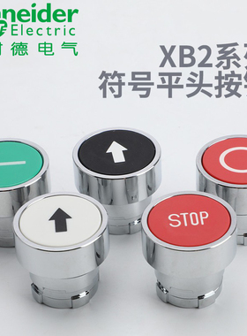 施耐德 XB2B平头按钮头ZB2BA331C/334C/335C/432C/434C带功能符号